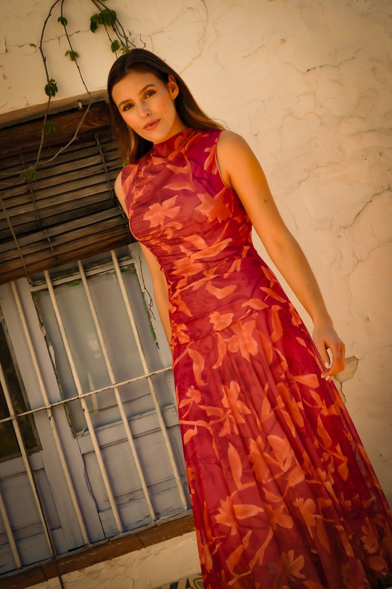 Vestido Rosa Estampado