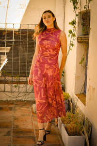 Vestido Rosa Estampado