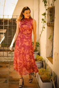 Vestido Rosa Estampado