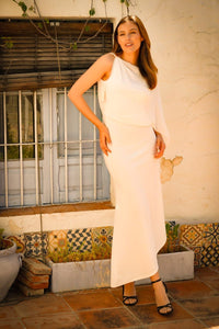 Vestido Blanco Capa