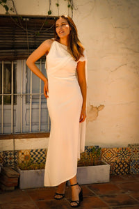 Vestido Blanco Capa