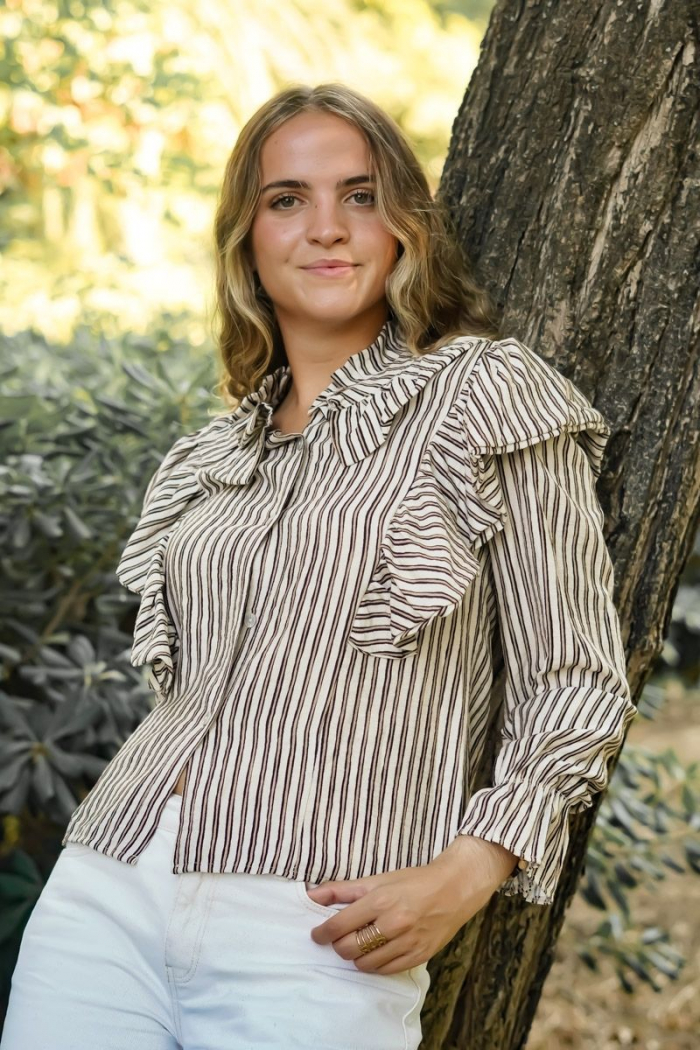 Camisa Rayas Beige