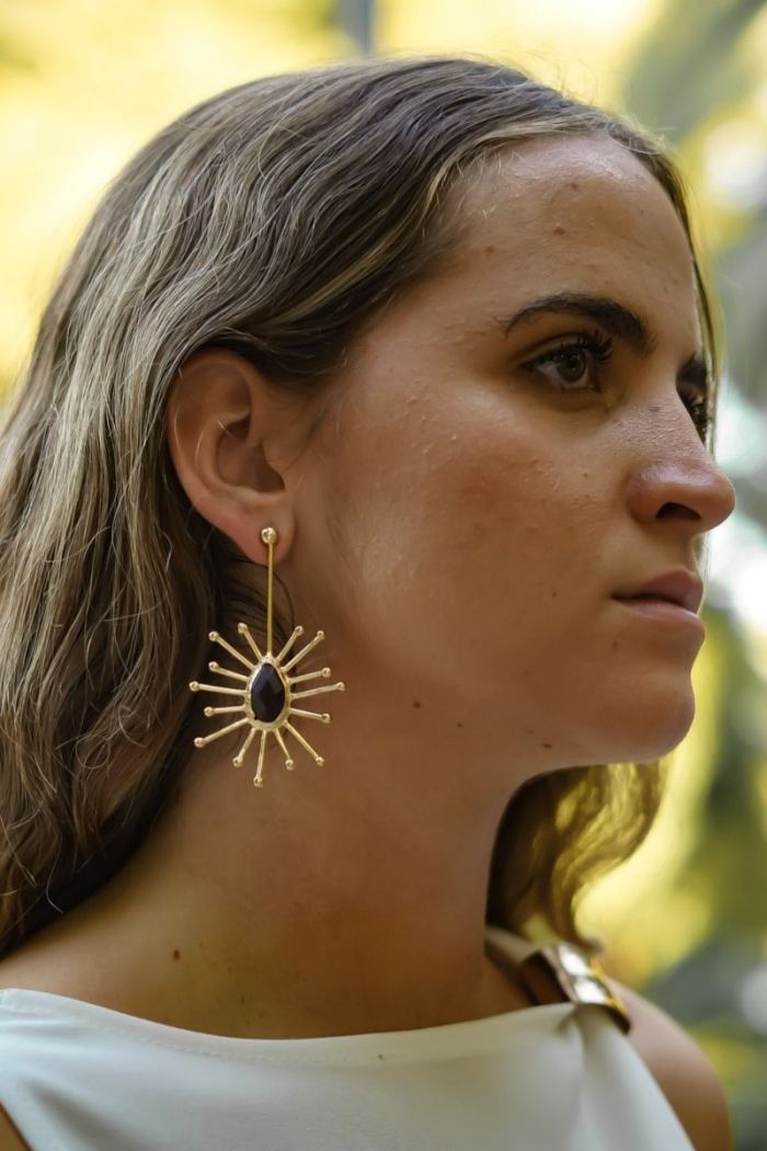 Pendientes Estrella Burdeos