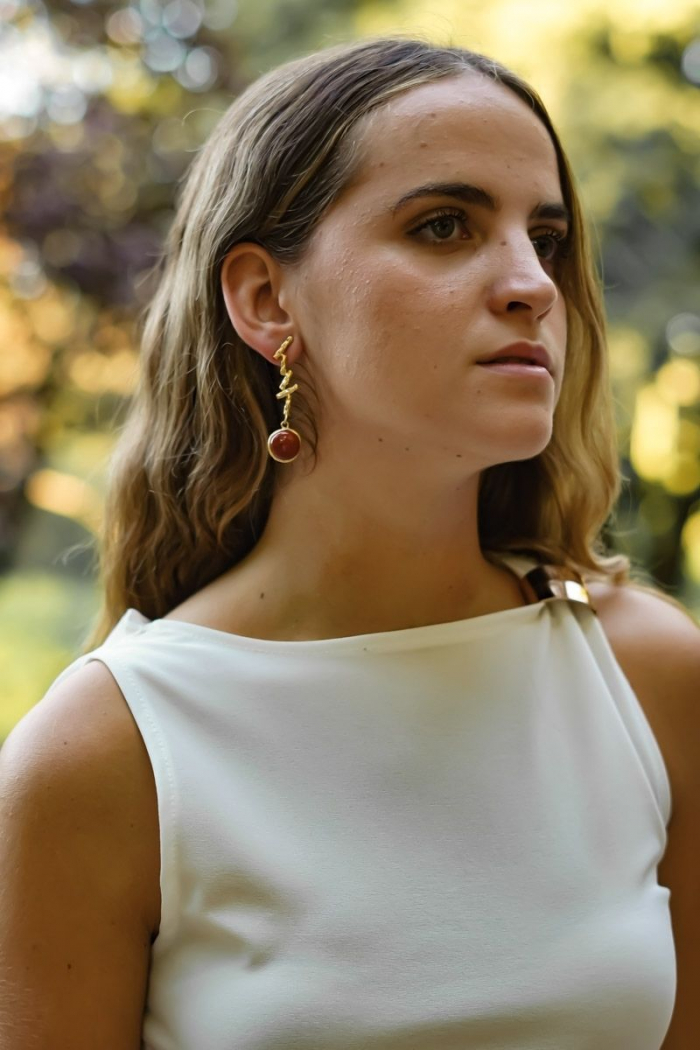 Pendientes Piedra Teja